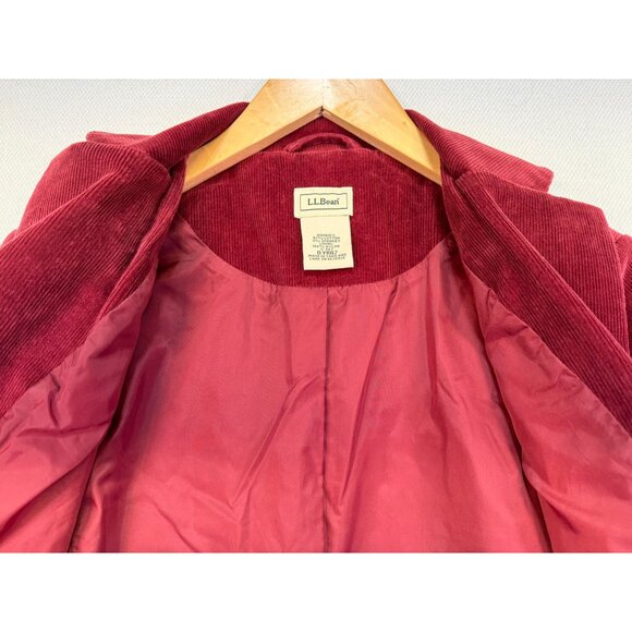 L.L.Bean Womens Academia Witchy Corduroy Blazer Jacket 4P Red - Picture 8 of 10